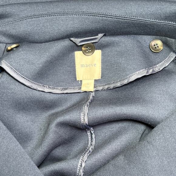 Maeve Navy Double Breasted Jacket Women’s Small Knit Peacoat Anthropologie - Picture 9 of 9